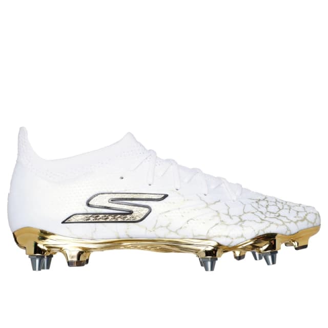 Skechers SKX 01 Soft Ground Football Boots White/Gold male 7 (41)