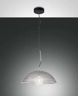 Diamond Dome Pendant Ceiling Lights Transparent Grey Glass, E27