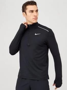 Nike 1/2 Zip Running Top - Black, Size 2XL, Men