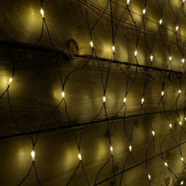 Samuel Alexander 1.7m x 1.2m 180 LED Indoor Outdoor Multifunction Christmas Net Light with Timer in Warm White Beige