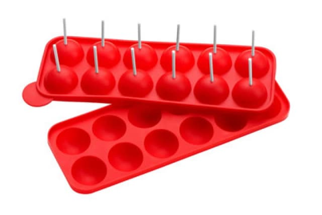 Premier Housewares 12 Mould And 24 Sticks Cake Pop Mould Red