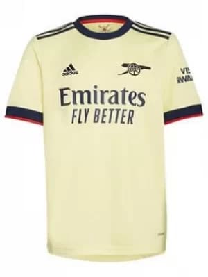 adidas Arsenal Junior 21/22 Away Shirt, Yellow, Size 13-14 Years