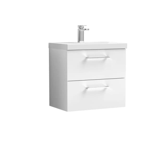 Balterley Bathroom 2 Soft Close Drawer Vanity Unit Basin, Gloss White, 600mm in White White Unisex