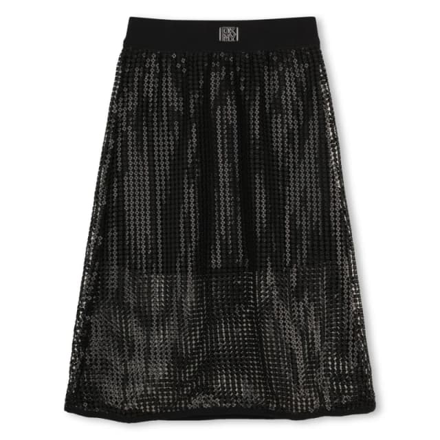DKNY Maxi Skirt Jn63 Black female 6Y