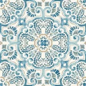 Floor Pops Pack Of 10 Fontaine Peel and Stick Floor Tiles