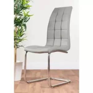 2x Deep Foam Cushioned Elephant Grey Murano Dining Chairs - Elephant Grey