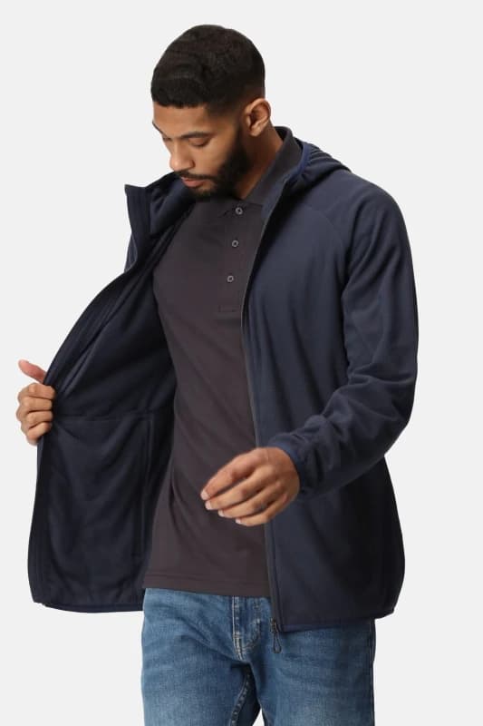 Regatta Regatta Men Navigate' Full Zip Hooded Fleece in Navy Size: Small Navy S Male 5063019385181