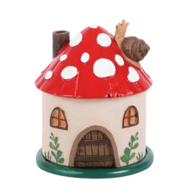 Something Different Something Different Resin Mushroom House Incense Cone Holder in Beige Beige One Size Unisex 5063574199889