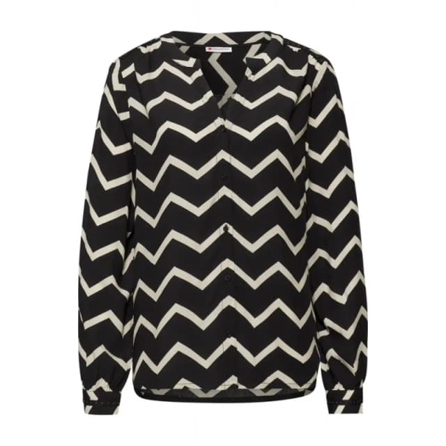 cecil Womens button-up tunic blouse Cecil AOP Noir Female 34