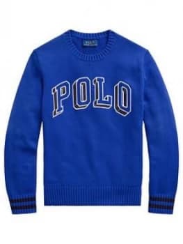 Ralph Lauren Boys Polo Knitted Jumper - Royal Blue