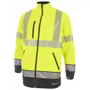Hivis two tone softshell sat yell/nvy 4XL - Saturn Yellow / Navy - Saturn Yellow / Navy - Beeswift