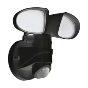 Netlighting Pagino LED Outdoor Flood Wall Light with Pir Motion Sensor Black IP4