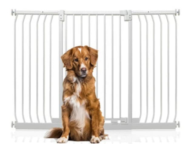 Bettacare Extra Tall Elite Dog Gate, 143Cm - 152Cm, Matt White, Extra Tall 96.8Cm In Height, Pressure Fit Pet Gate