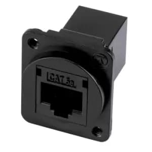 TUK LTD FACK4BkDpm D universal, Black Cat5e through coupler