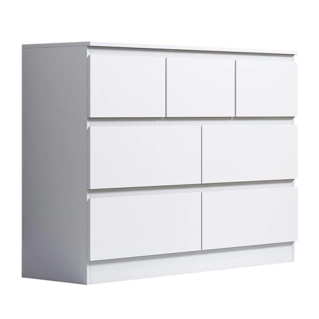 FWStyle FWStyle 7 Drawer Merchant Chest White Scratch Resistant White One Size Unisex 5056413130266