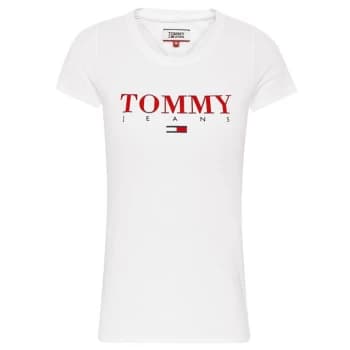 Tommy Jeans Essential Slim Fit T Shirt - CLASSIC WHITE