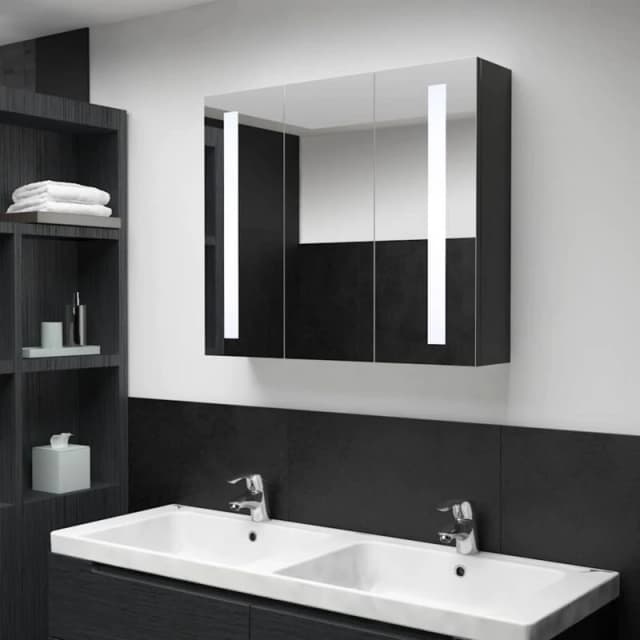 VIDAXL LED Bathroom Mirror Cabinet 89x14x62cm Vidaxl 8720286300343