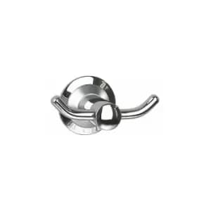 Metro Double Robe Hook - Chrome/Satin Chrome - 6323C-S - Chrome - Miller