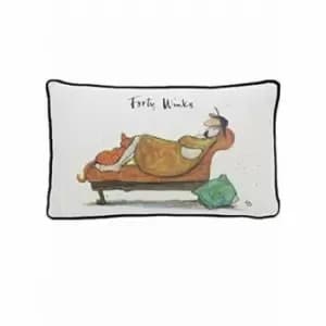 Sam Toft Forty Winks Feather Filled Cushion (One Size) (White)