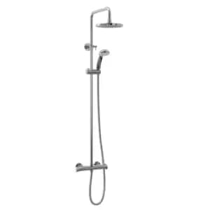 Harik 2 Round Exposed Adjustable Thermostatic Shower Set
