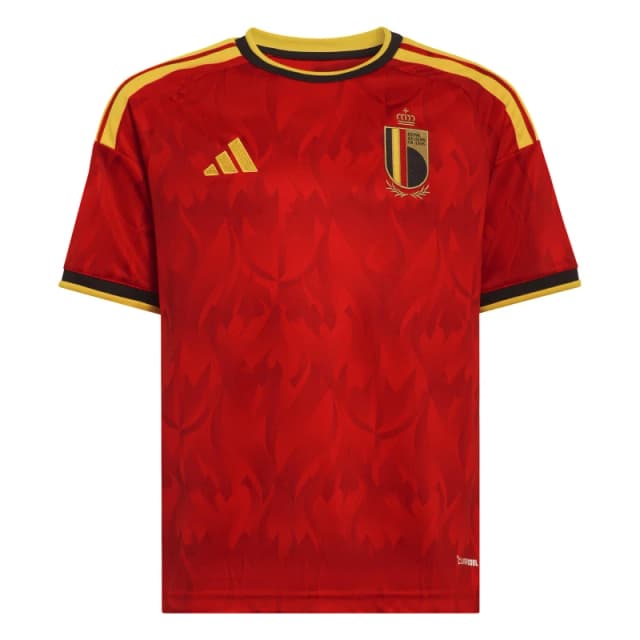 Adidas Belgium Home Kit Kids 2026 Rouge Unisex 7/8 ans JZ5988