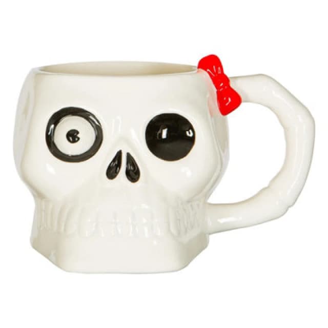 Fax Potato Halloween Skull Mug - 750Ml Stoneware Coffee Cup, Spooky Novelty Tableware For Tea, Coffee & Hot Chocolate