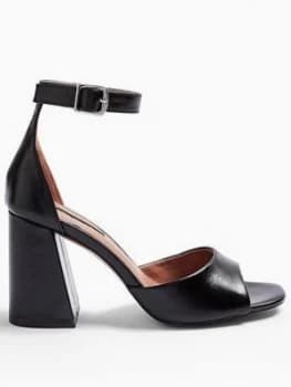 Topshop Sadie Block Heel Sandal - Black