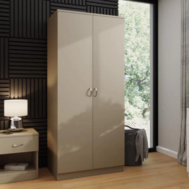 FWStyle FWStyle Promo 2 Door Double Wardrobe Putty in Beige Beige One Size Unisex 5056413133045