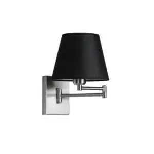 GUrkovo Sconce Wall Lamp 1 Light Metal Black Shade