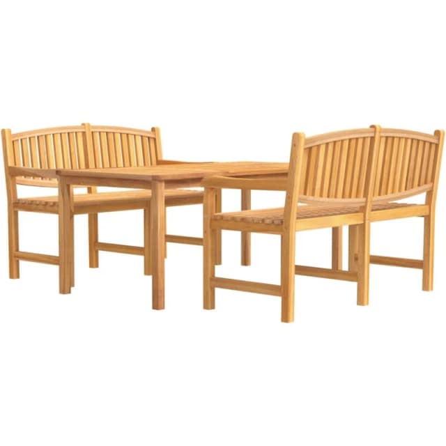 VIDAXL 3 Piece Garden Dining Set Solid Wood Teak Vidaxl 3157943