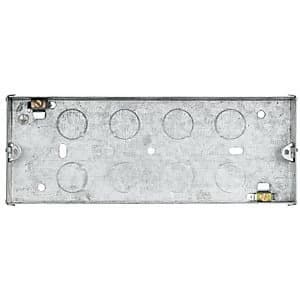 MK 3 Gang Flush Steel Knockout Box - 35 x 72 x 203mm
