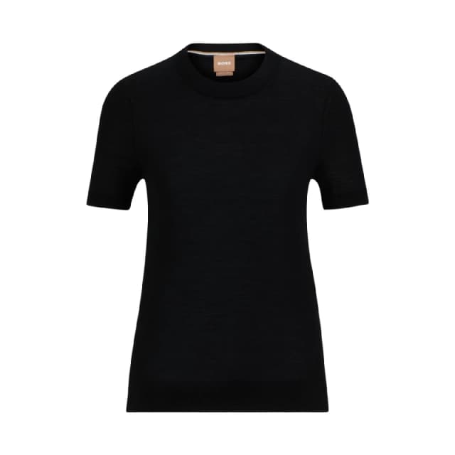 Boss Womens Falyssiasi Knitted Top Black female 10 (M)