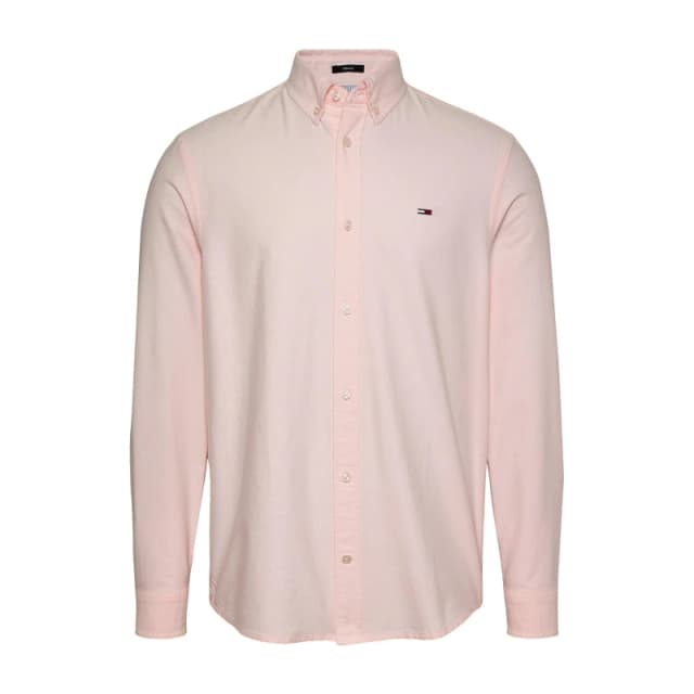 Tommy Jeans Mens Long Sleeve Oxford Shirt Precious Pink male S
