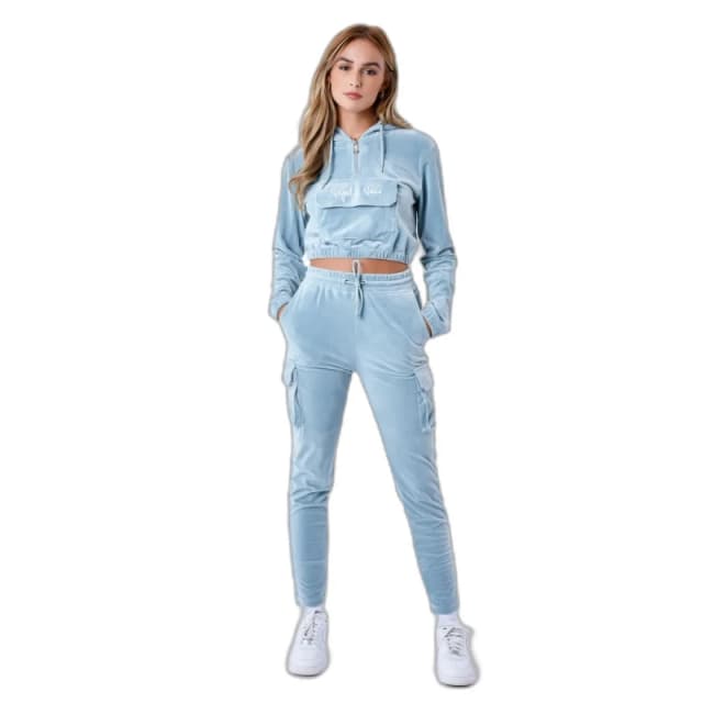 Project X Paris Hoodie court velvet woman Project X Paris Bleu Female L