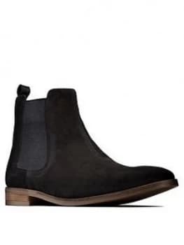 Clarks Stanford Top Boots - Black, Size 9, Men