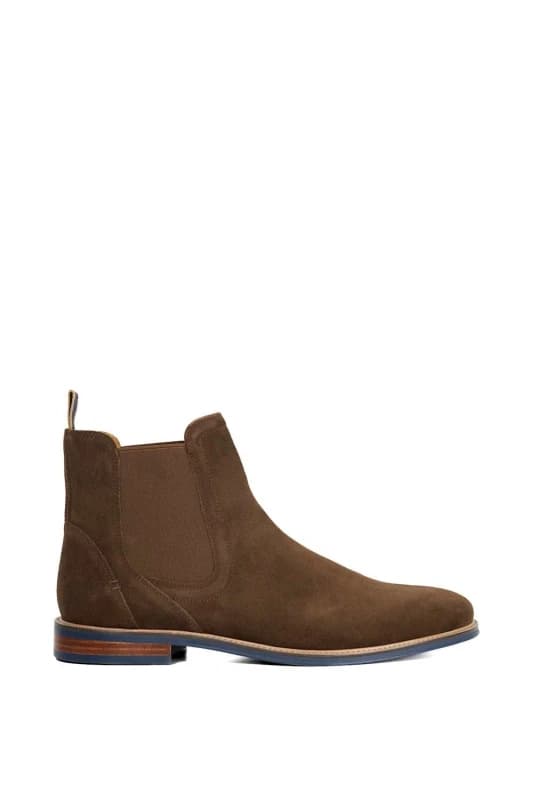 Dune London Dune London Men 'Mckinley' Suede Chelsea Boots in Brown Size: 9 Brown 9 Male 5050808836252