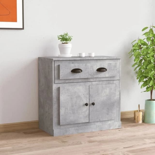 VIDAXL Sideboard Concrete Grey 70x35.5x67.5cm Engineered Wood Vidaxl 8720845793180