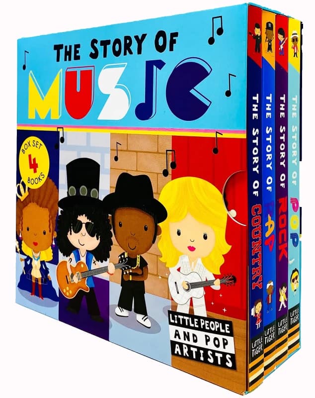 The Story of Music Little People and Pop Artists Series 4 Books Collection Box Set by Little Tiger Little Tiger Books