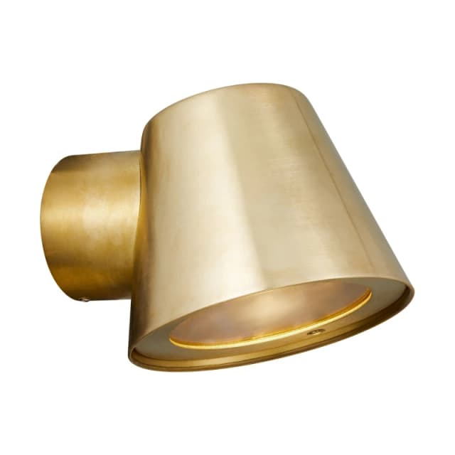 Nordlux Aleria Outdoor Wall Light Brass Brass Solar GU10 Sensor Coastal/Marine Safe - Mains Powered, IP44 in Gold Gold Unisex