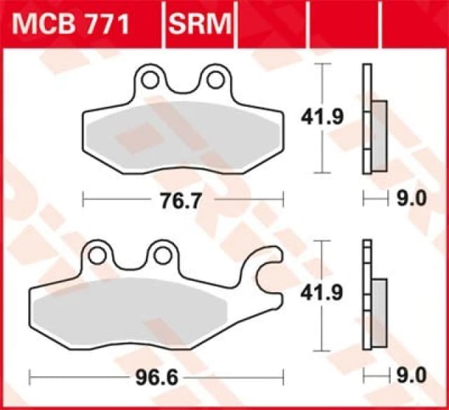 TRW MCB771 Brake pad set Brake Pad Set,disc brake (402)