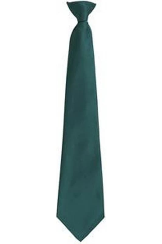 Premier Premier Men Fashion ”ColoursWork Clip On Tie in Bottle Green Bottle Green One Size Male 5055805451446