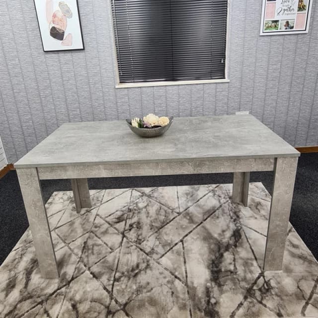 KOSY KOALA KOSY KOALA Dining Table Grey Wood Kitchen Place for 6 Seats Kitchen Dining Room Furniture Size: 140cm x 80cm Grey 140cm x 80cm Unisex 506