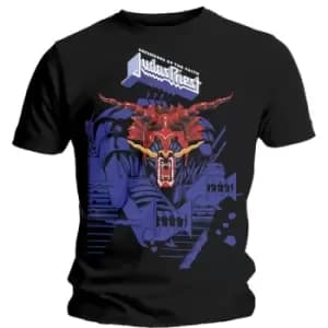 Judas Priest - Defenders Blue Unisex XX-Large T-Shirt - Black
