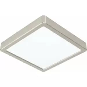 Wall / Ceiling Light Satin Nickel 210mm Square Surface Mounted 16.5W LED 4000K