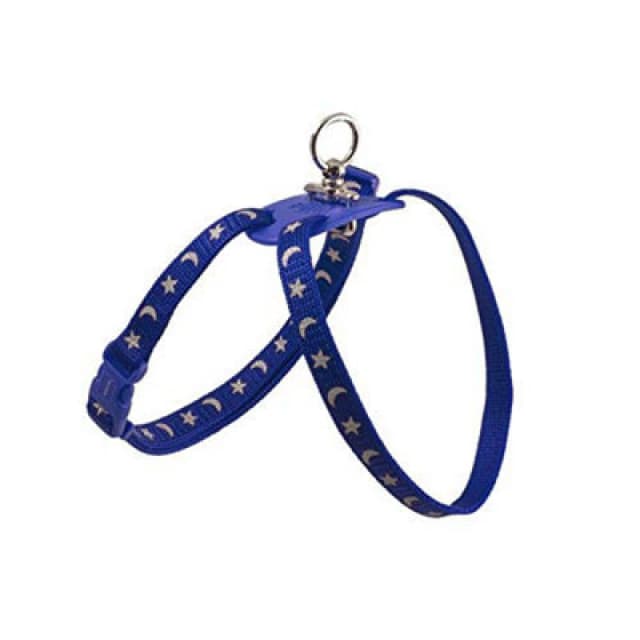 Ancol Blue Comfortable Figure 8 Moon & Stars Durable Nylon Dog Harness Blue unisex