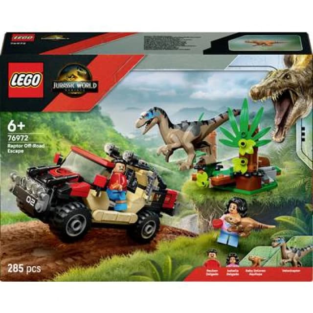 LEGO Jurassic World 76972 LEGO JURASSIC WORLD Raptor: Follow-up chase with the off-road vehicle 76972
