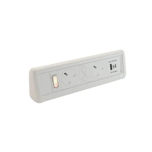 POWERDATA P-PACK DESK White 2X POWER - USB A & C - MS