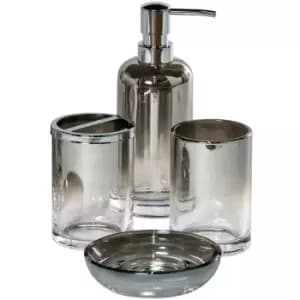 Ombre Collection 4 Piece Bathroom Set - Clear