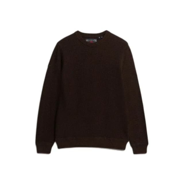 Superdry Lightweight textured cotton sweater Superdry Marron Male 2XL