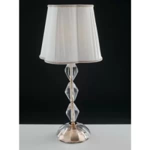Fan Europe RIFLESSO Table Lamp with Round Tapered Shade Gold, Crystal 40x65cm